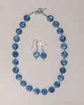 Blue Kyanite Swarovski Crystal Sterling Silver Necklace