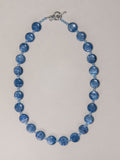 Blue Kyanite Swarovski Crystal Sterling Silver Necklace