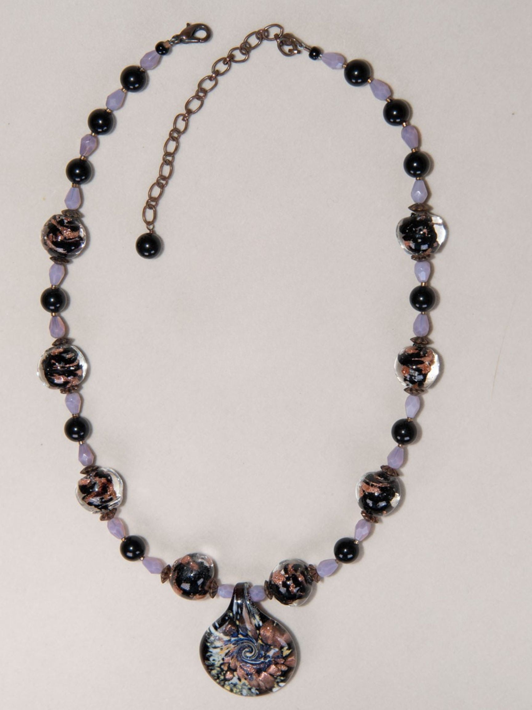 Murano Glass Antique Copper Necklace